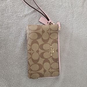 Coach Khaki Blossom Wristlet